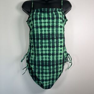 $160 NWT SKATIE Raye One Piece Swim, Green Tie Dye, XL
